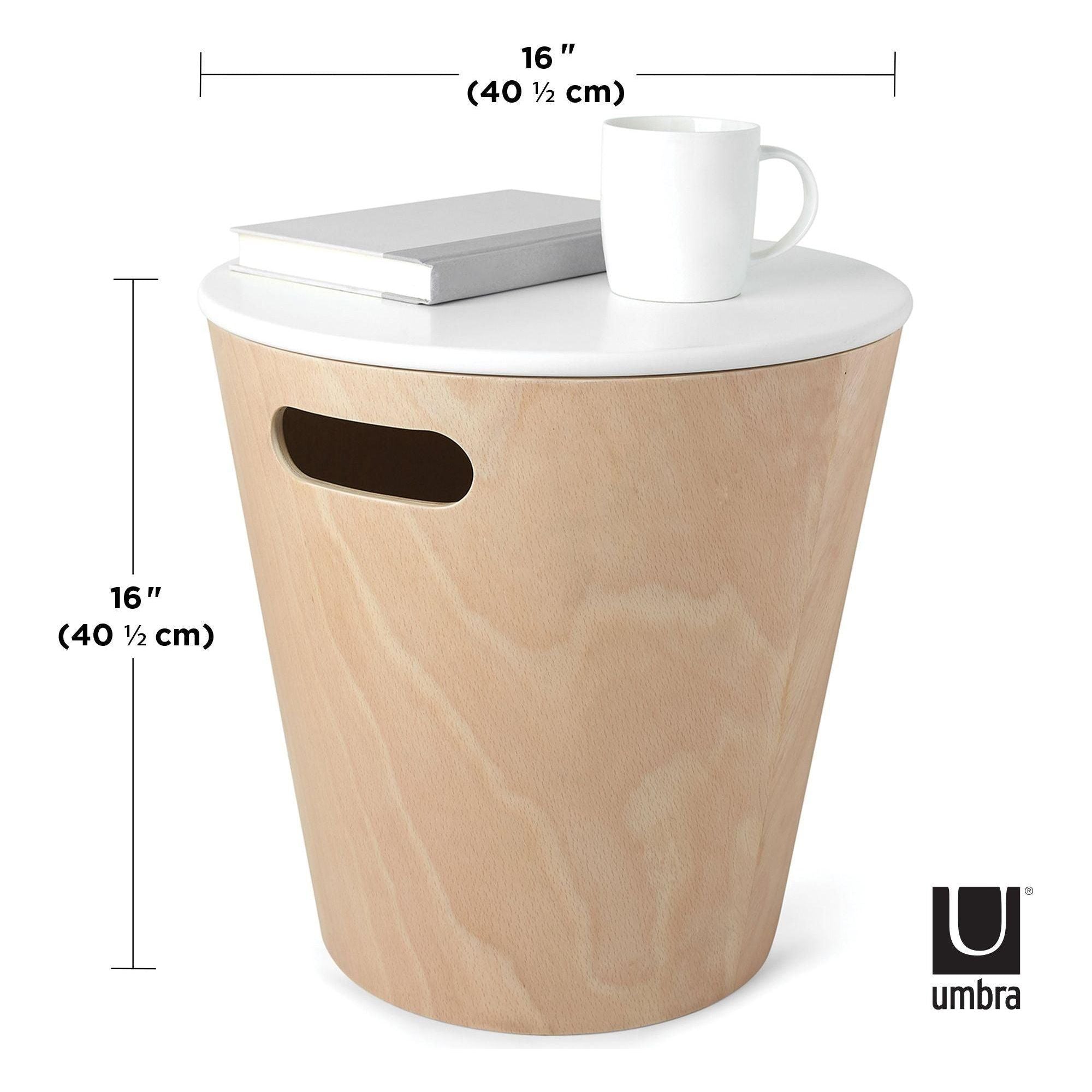Umbra - Woodrow Storage Stool - Lights Canada