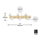 Umbra - Melody 9 Wall Hook - Lights Canada