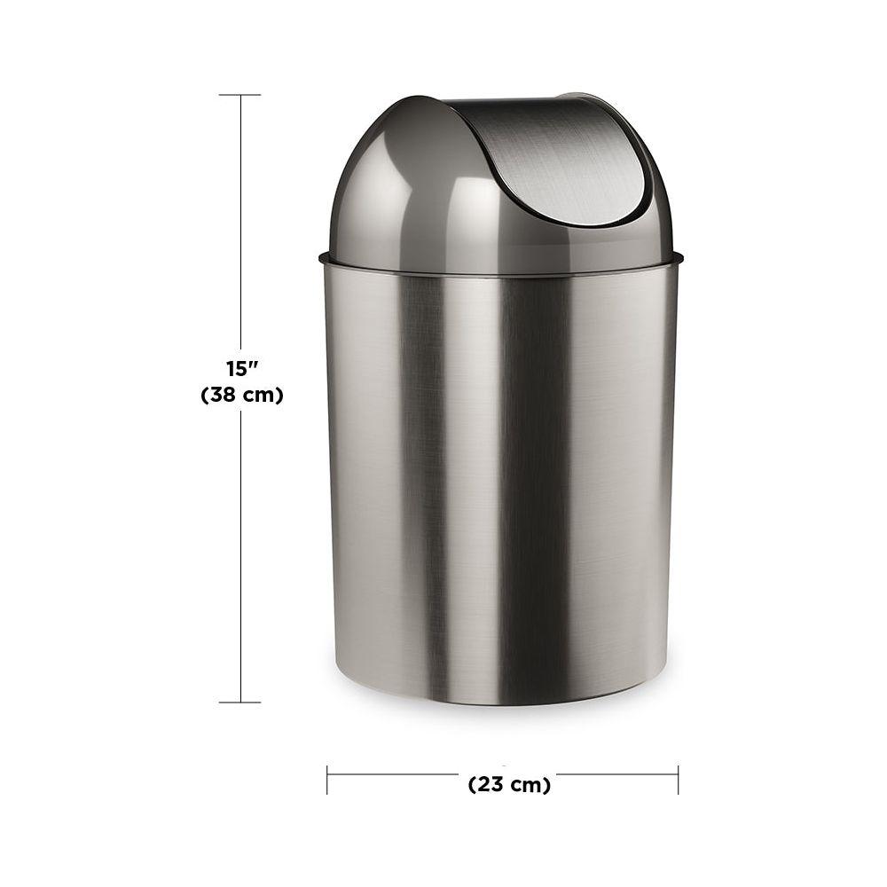 Umbra - Mezzo Swing-Top Trash Can 2.5-Gallon (9L) Capacity - Lights Canada