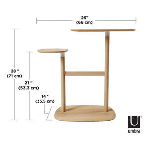 Umbra - Swivo Side Table Natural Wood - Lights Canada